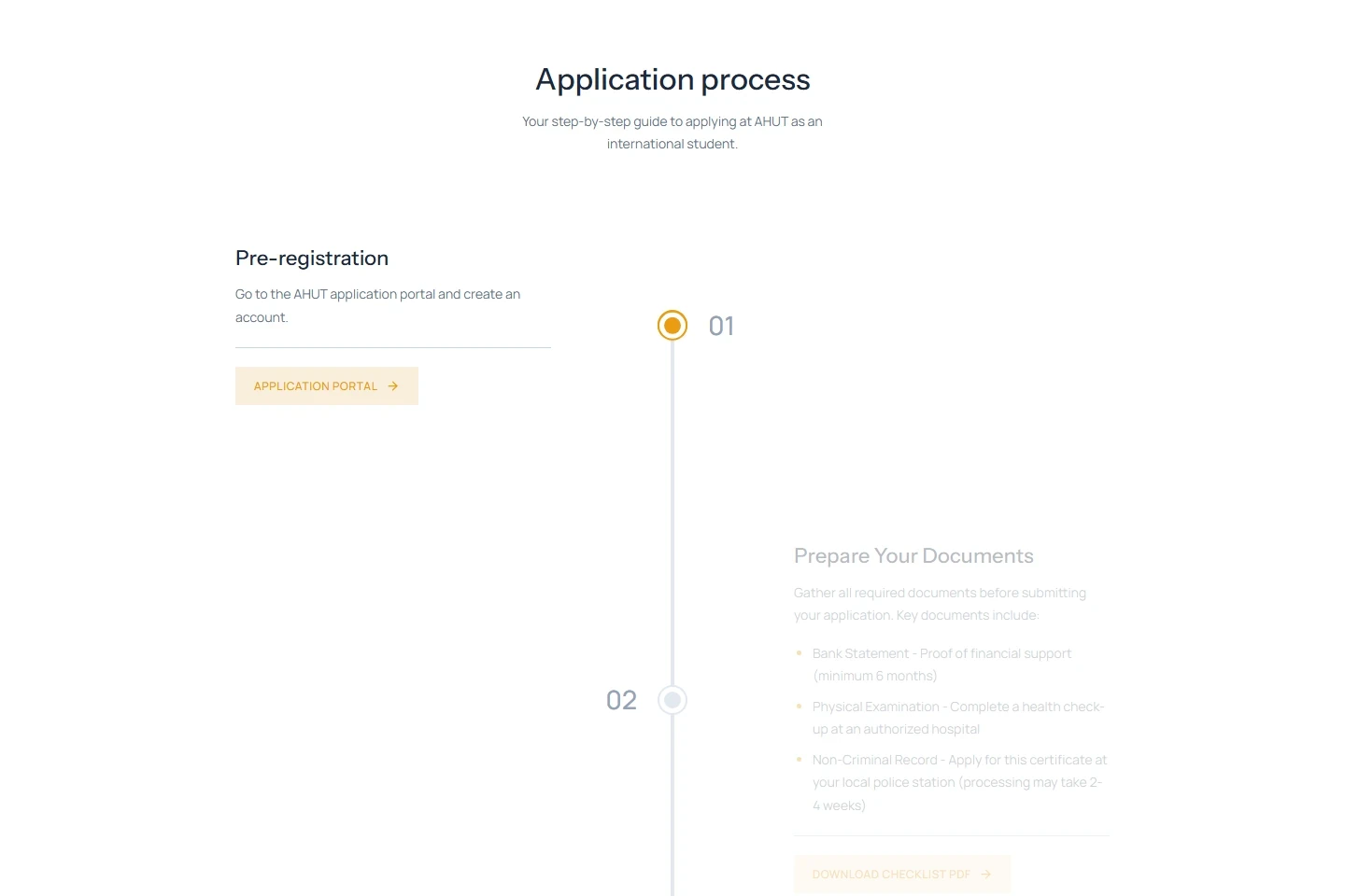 AHUT application guide explaining the steps to prepare and apply